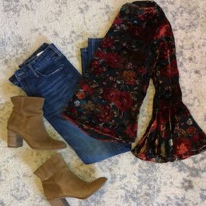 3 for $20 — Karen Kane Velvet Sheer Blouse size XS